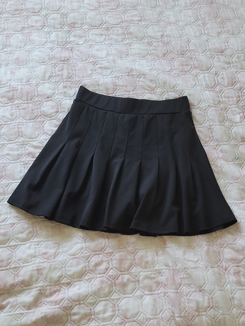 Women's Black Pleated Skort - Classic A-Line Style